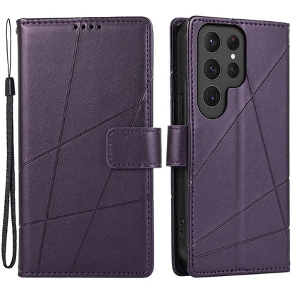 DF-06 Cell Phone Cases for Samsung Galaxy S24 Ultra Anti-scratch Imprinted PU Leather Cover