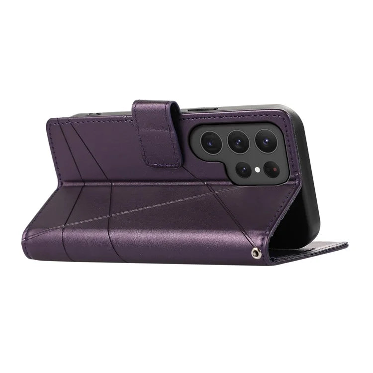 DF-06 Cell Phone Cases for Samsung Galaxy S24 Ultra Anti-scratch Imprinted PU Leather Cover
