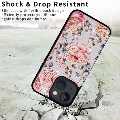 For iPhone 13 Case RFID Blocking Card Holder Phone Cover with Kickstand
