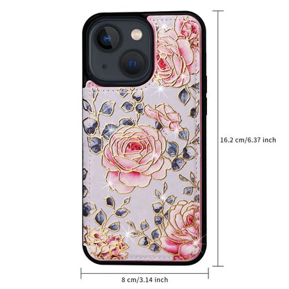 For iPhone 13 Case RFID Blocking Card Holder Phone Cover with Kickstand