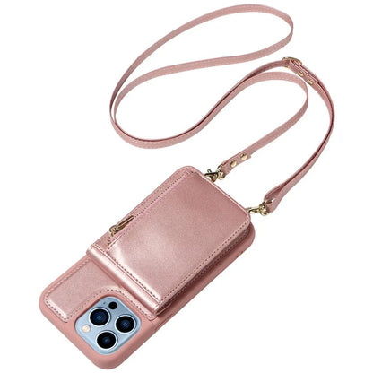 For iPhone 13 Pro Max 6.7 inch Shockproof Case RFID Blocking PU+TPU Wallet Phone Cover with Kickstand