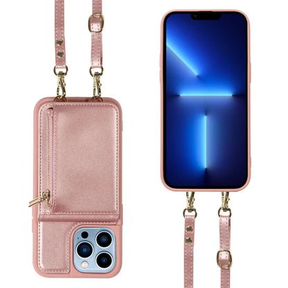 For iPhone 13 Pro Max 6.7 inch Shockproof Case RFID Blocking PU+TPU Wallet Phone Cover with Kickstand