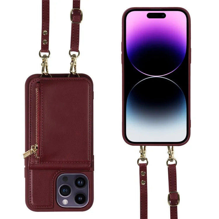 For 	iPhone 15 Pro Max Case RFID Blocking PU+TPU Wallet Phone Guard Cover