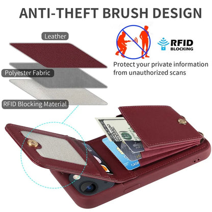 For iPhone 13 6.1 inch Case Shockproof RFID Blocking Phone Case with Kickstand and Straps