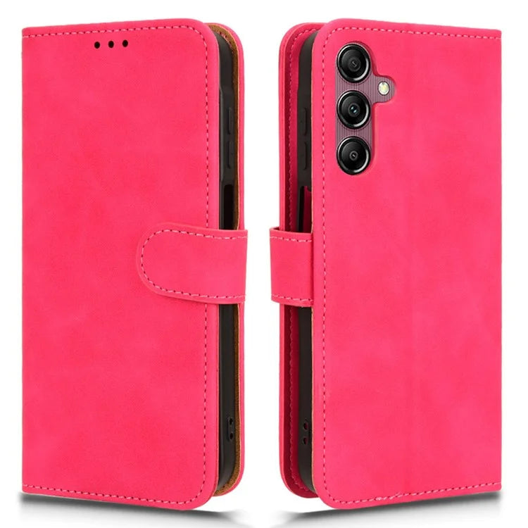 For Samsung Galaxy A15 4G Phone Case TPU+PU Leather Skin-touch Feeling Stand Phone Cover