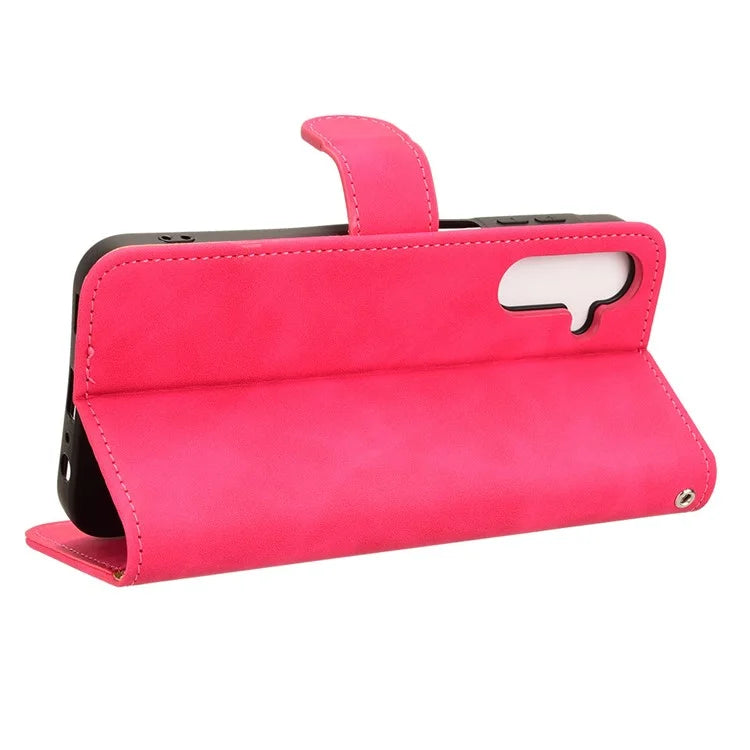 For Samsung Galaxy A15 4G Phone Case TPU+PU Leather Skin-touch Feeling Stand Phone Cover