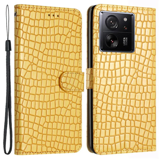 For Xiaomi 13T / 13T Pro / Redmi K60 Ultra Crocodile Texture Leather Cell Phone Cases with Strap