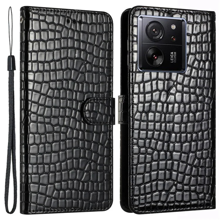 For Xiaomi 13T / 13T Pro / Redmi K60 Ultra Crocodile Texture Leather Cell Phone Cases with Strap
