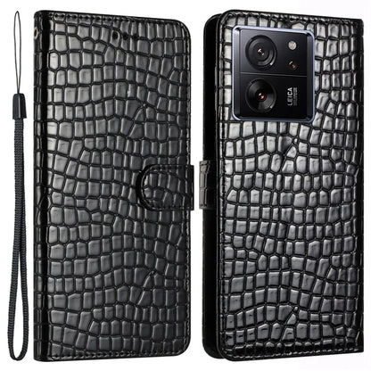 For Xiaomi 13T / 13T Pro / Redmi K60 Ultra Crocodile Texture Leather Cell Phone Cases with Strap