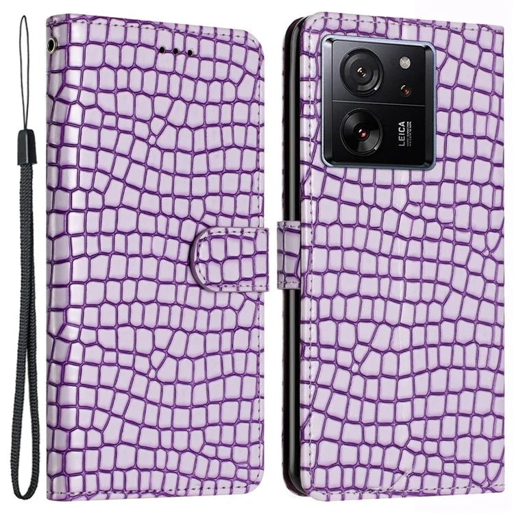 For Xiaomi 13T / 13T Pro / Redmi K60 Ultra Crocodile Texture Leather Cell Phone Cases with Strap