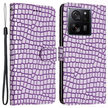 For Xiaomi 13T / 13T Pro / Redmi K60 Ultra Crocodile Texture Leather Cell Phone Cases with Strap