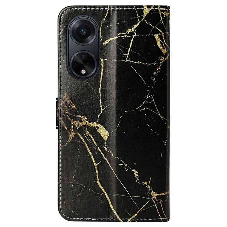 For Oppo A98 5G Case PU Leather Pattern Printed Flip Stand Phone Cover
