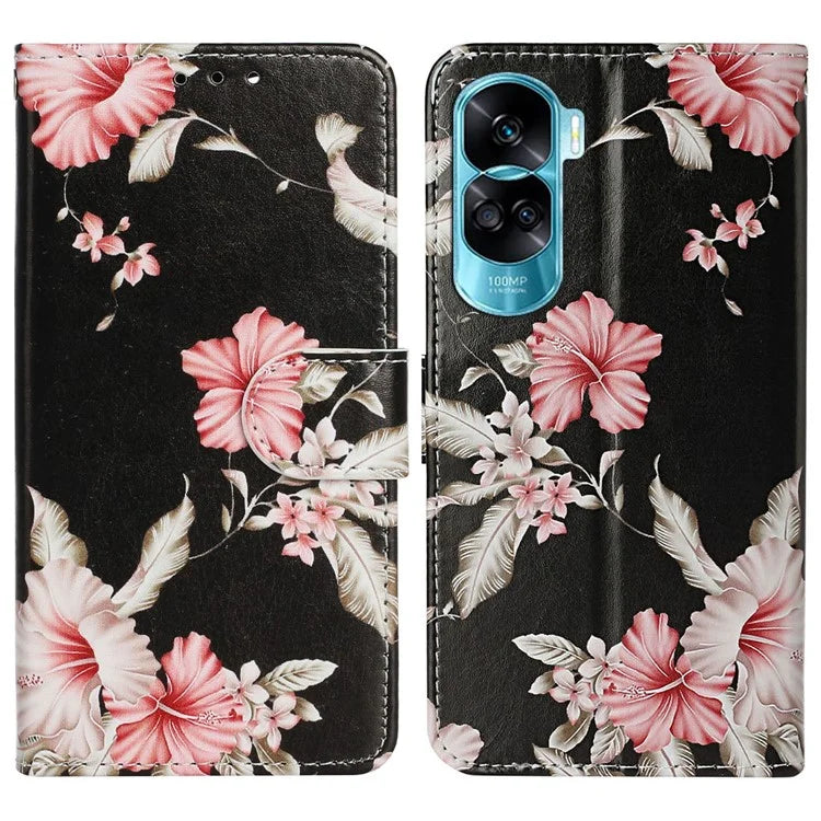 For Honor 90 Lite 5G / X50i 5G Case PU Leather Stand Phone Protector with Magnetic Closure