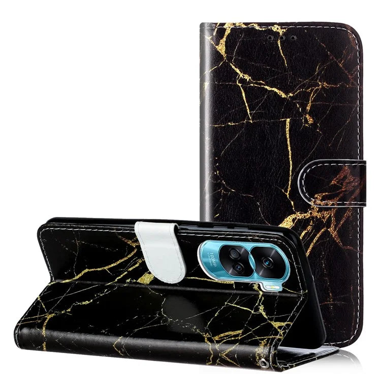 For Honor 90 Lite 5G / X50i 5G Case PU Leather Stand Phone Protector with Magnetic Closure