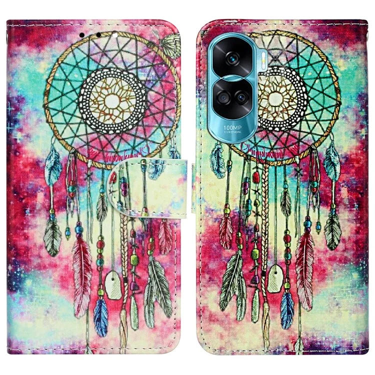 For Honor 90 Lite 5G / X50i 5G Case PU Leather Stand Phone Protector with Magnetic Closure