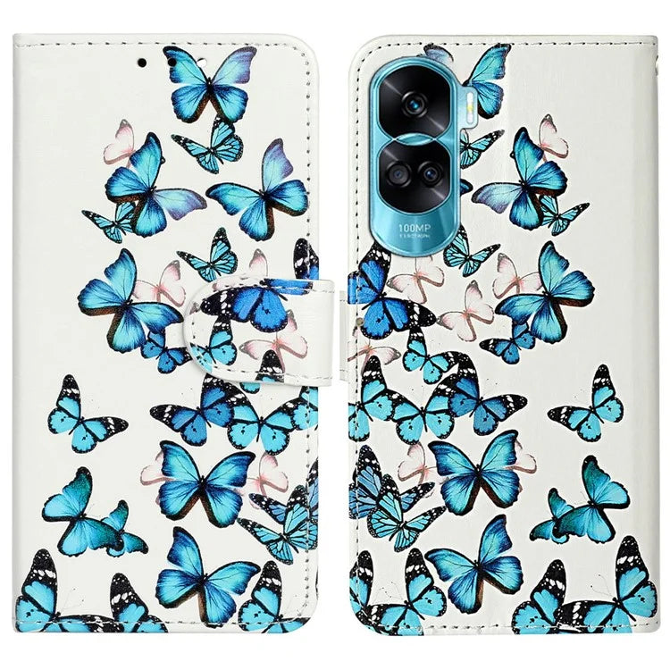 For Honor 90 Lite 5G / X50i 5G Case PU Leather Stand Phone Protector with Magnetic Closure