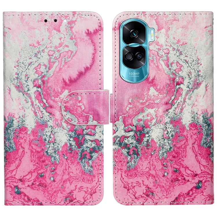 For Honor 90 Lite 5G / X50i 5G Case PU Leather Stand Phone Protector with Magnetic Closure
