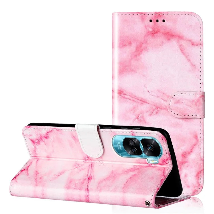 For Honor 90 Lite 5G / X50i 5G Case PU Leather Stand Phone Protector with Magnetic Closure