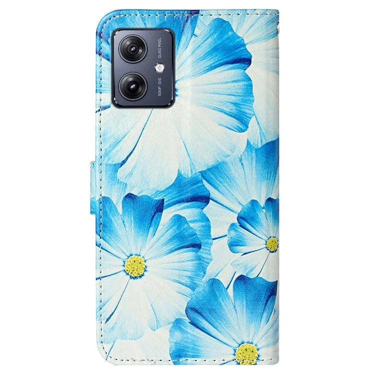 For Motorola Moto G54 5G Wallet Case Pattern PU Leather Flip Phone Cover