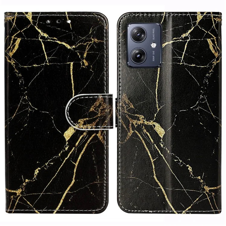 For Motorola Moto G54 5G Wallet Case Pattern PU Leather Flip Phone Cover