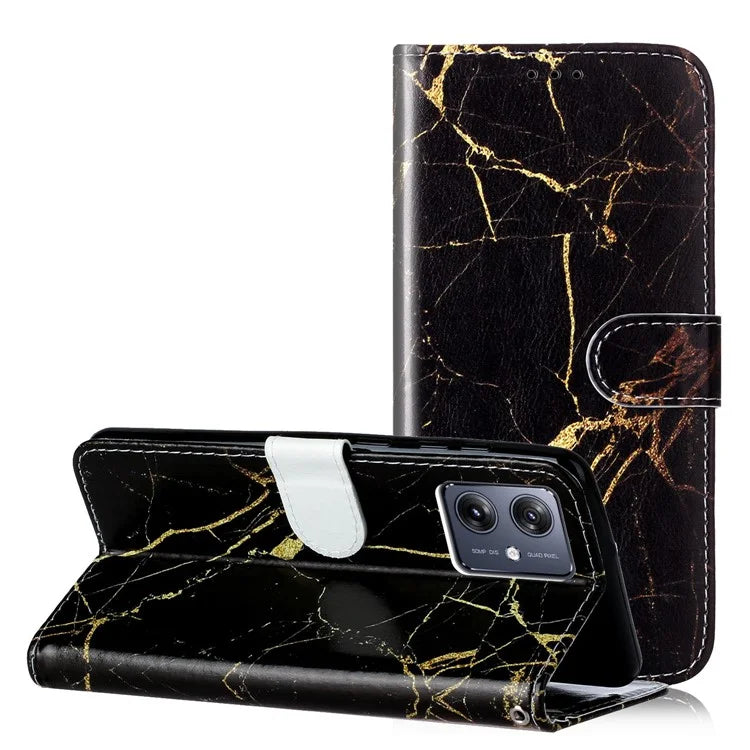 For Motorola Moto G54 5G Wallet Case Pattern PU Leather Flip Phone Cover