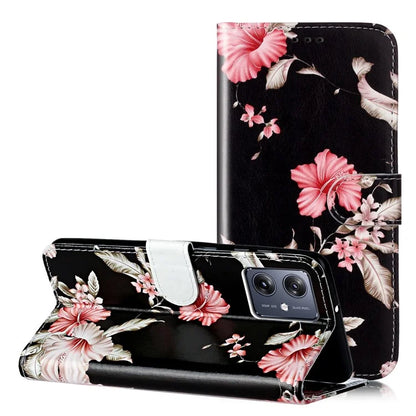 For Motorola Moto G54 5G Wallet Case Pattern PU Leather Flip Phone Cover