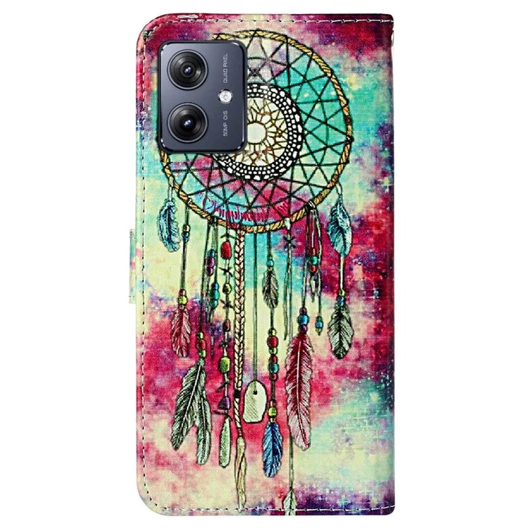 For Motorola Moto G54 5G Wallet Case Pattern PU Leather Flip Phone Cover