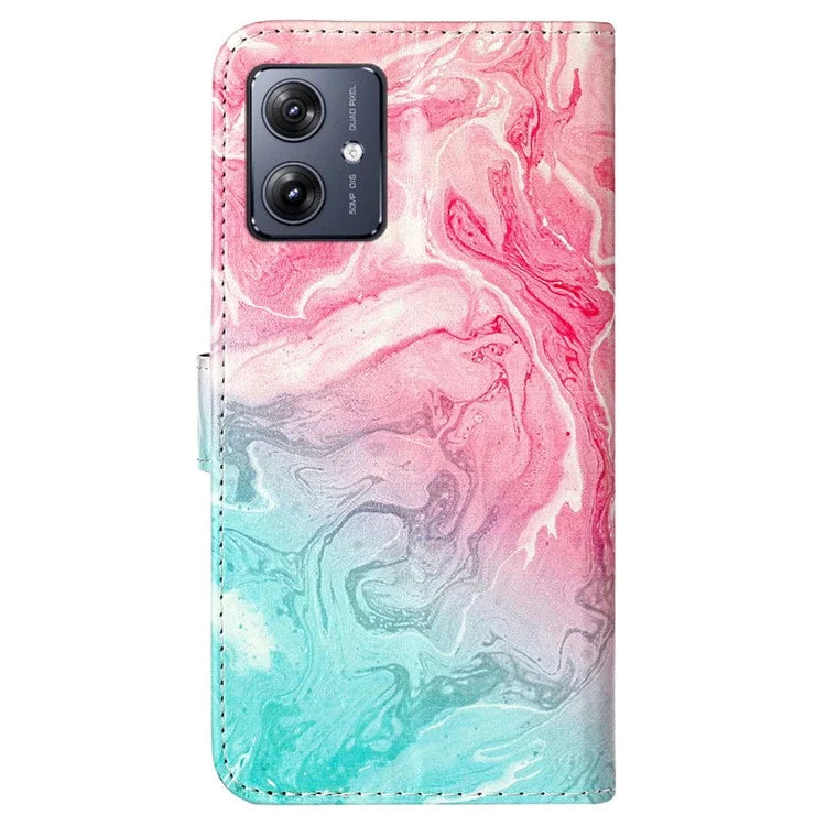 For Motorola Moto G54 5G Wallet Case Pattern PU Leather Flip Phone Cover