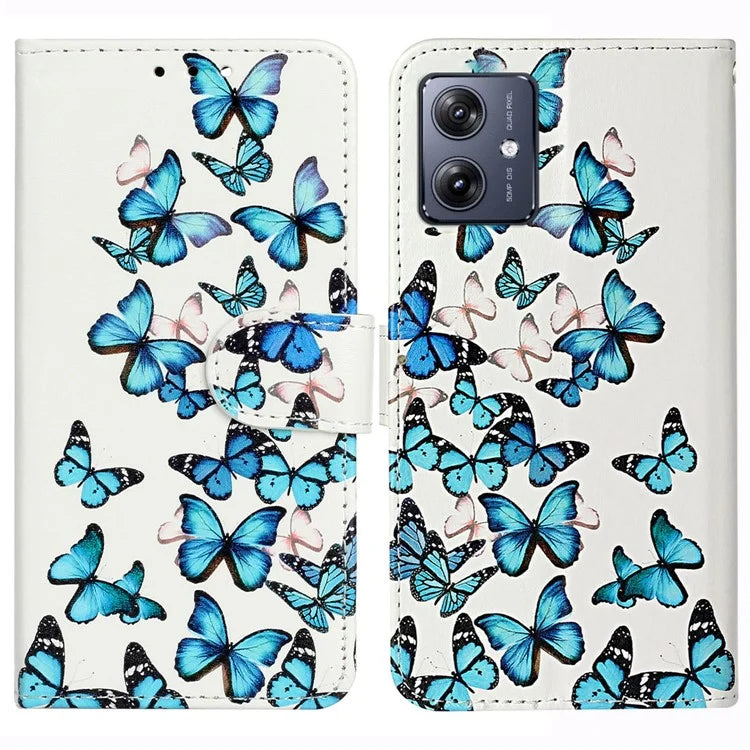 For Motorola Moto G54 5G Wallet Case Pattern PU Leather Flip Phone Cover
