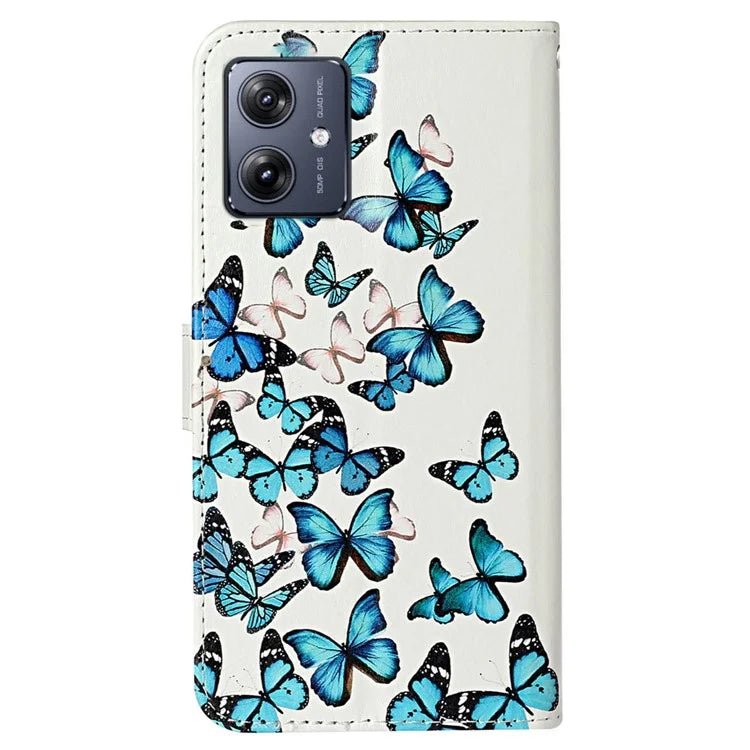For Motorola Moto G54 5G Wallet Case Pattern PU Leather Flip Phone Cover