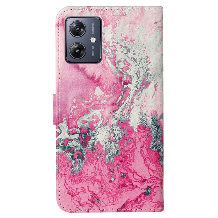 For Motorola Moto G54 5G Wallet Case Pattern PU Leather Flip Phone Cover
