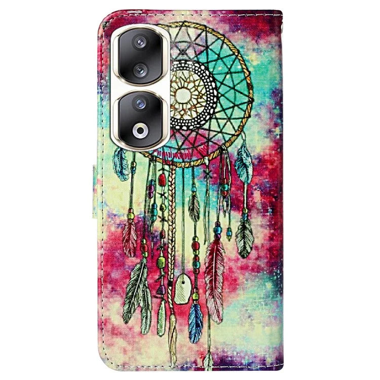 For Honor 90 Pro Phone Case Wallet PU Leather Pattern Printed Cover