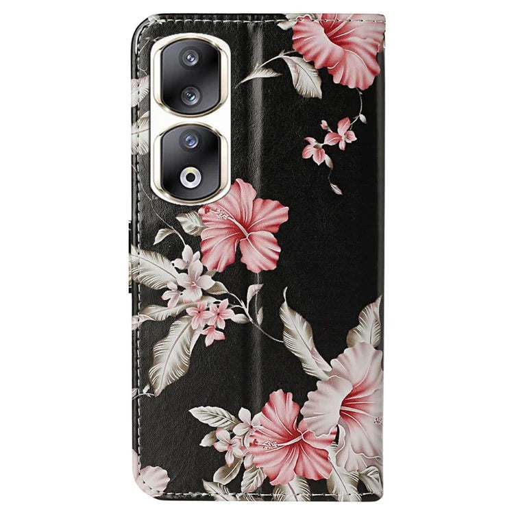 For Honor 90 Pro Phone Case Wallet PU Leather Pattern Printed Cover