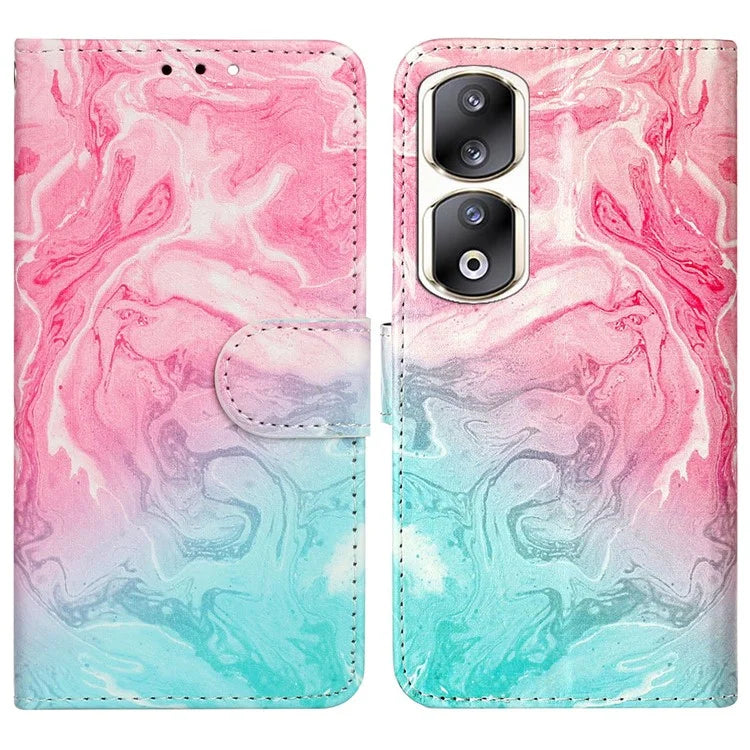 For Honor 90 Pro Phone Case Wallet PU Leather Pattern Printed Cover