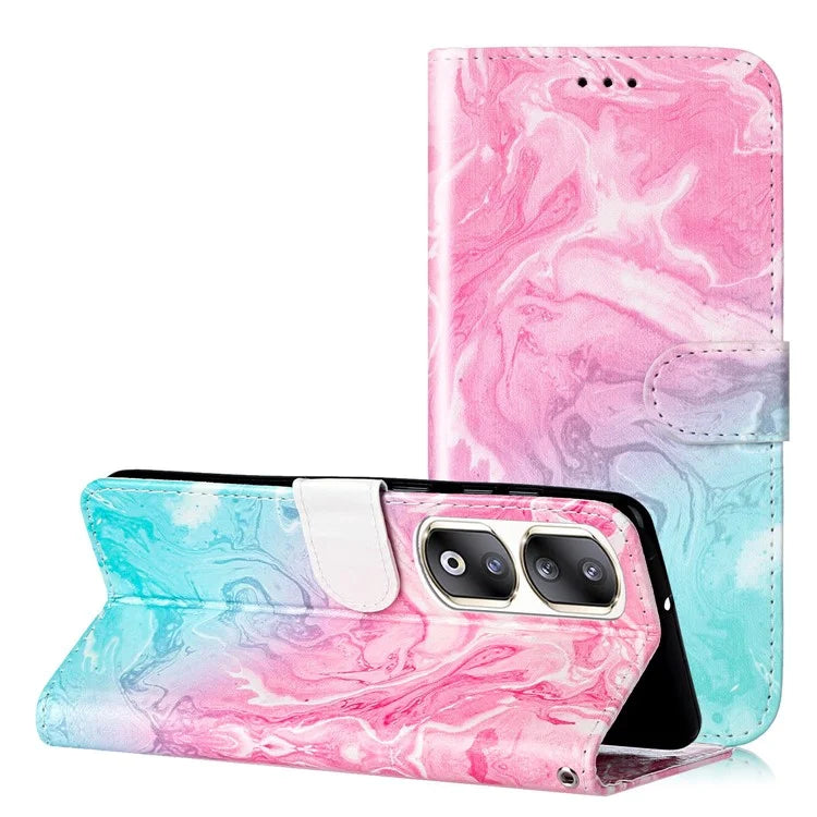For Honor 90 Pro Phone Case Wallet PU Leather Pattern Printed Cover