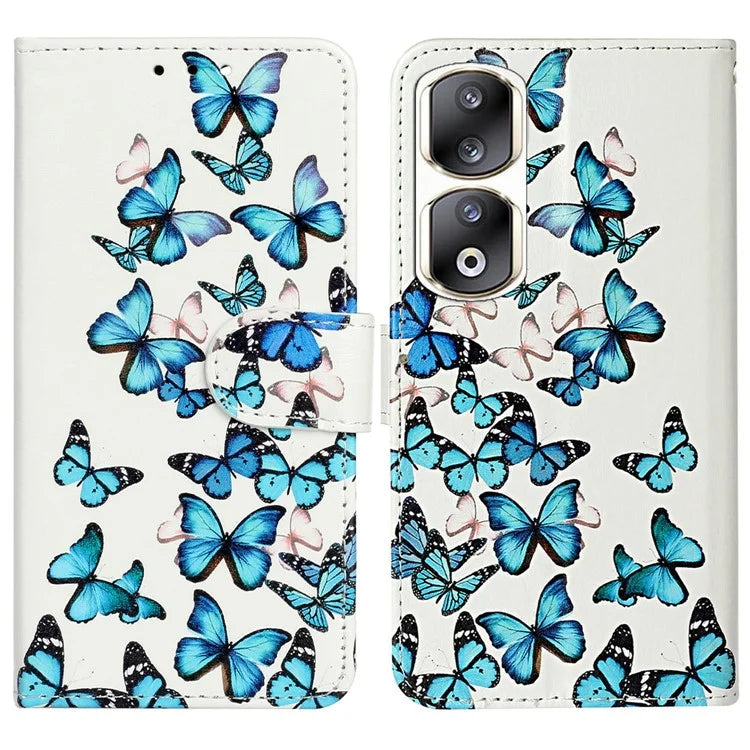For Honor 90 Pro Phone Case Wallet PU Leather Pattern Printed Cover