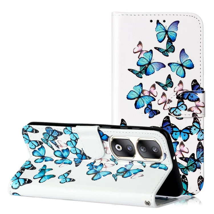 For Honor 90 Pro Phone Case Wallet PU Leather Pattern Printed Cover