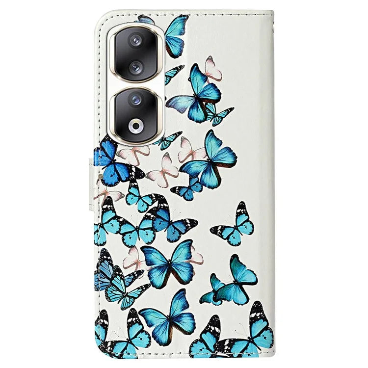For Honor 90 Pro Phone Case Wallet PU Leather Pattern Printed Cover
