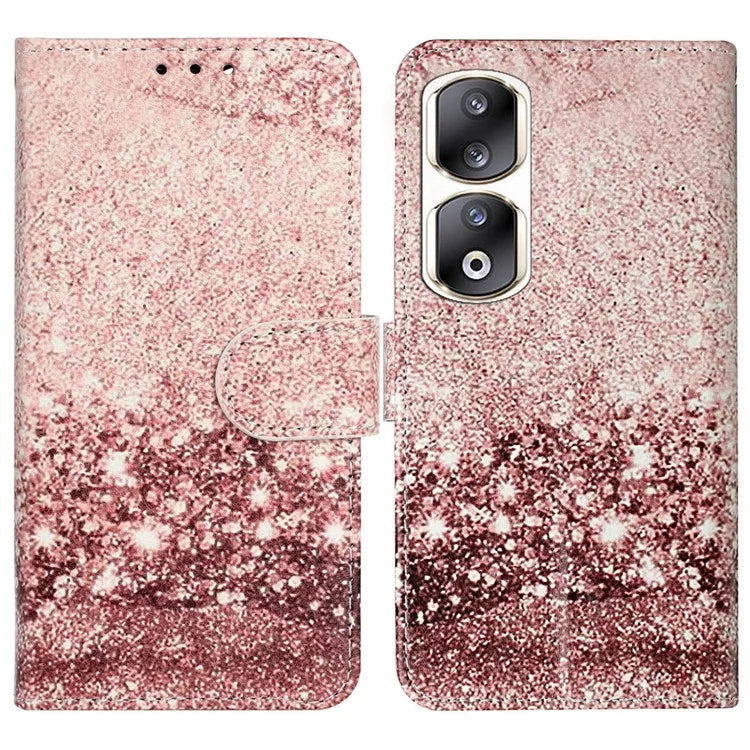For Honor 90 Pro Phone Case Wallet PU Leather Pattern Printed Cover