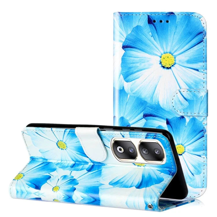 For Honor 90 Pro Phone Case Wallet PU Leather Pattern Printed Cover