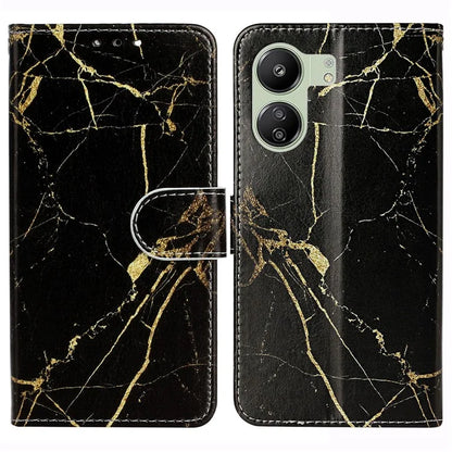 For Xiaomi Redmi 13C 4G / Poco C65 4G Case PU Leather Magnetic Closure Pattern Phone Cover