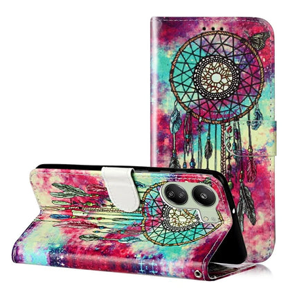 For Xiaomi Redmi 13C 4G / Poco C65 4G Case PU Leather Magnetic Closure Pattern Phone Cover