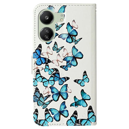 For Xiaomi Redmi 13C 4G / Poco C65 4G Case PU Leather Magnetic Closure Pattern Phone Cover