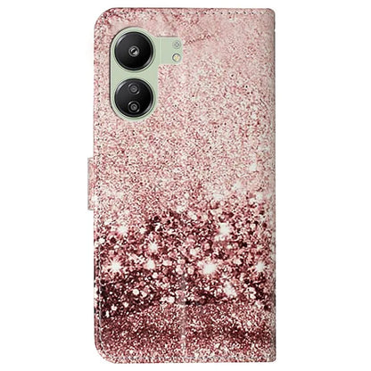 For Xiaomi Redmi 13C 4G / Poco C65 4G Case PU Leather Magnetic Closure Pattern Phone Cover