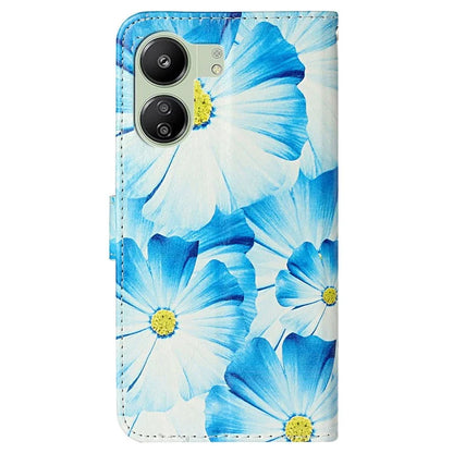 For Xiaomi Redmi 13C 4G / Poco C65 4G Case PU Leather Magnetic Closure Pattern Phone Cover