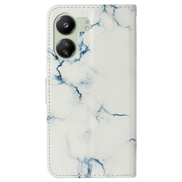 For Xiaomi Redmi 13C 4G / Poco C65 4G Case PU Leather Magnetic Closure Pattern Phone Cover