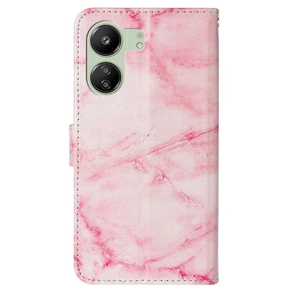 For Xiaomi Redmi 13C 4G / Poco C65 4G Case PU Leather Magnetic Closure Pattern Phone Cover