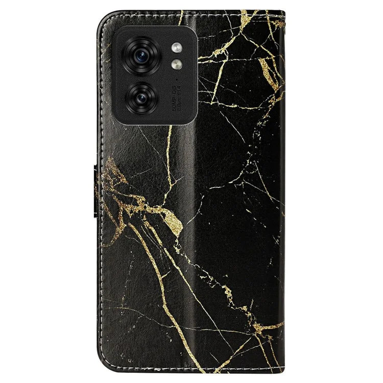 For Motorola Edge 40 5G Flip Phone Case PU Leather Pattern Printed Cover