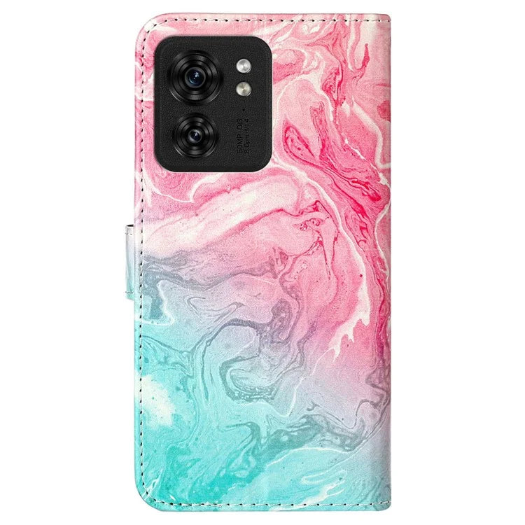 For Motorola Edge 40 5G Flip Phone Case PU Leather Pattern Printed Cover