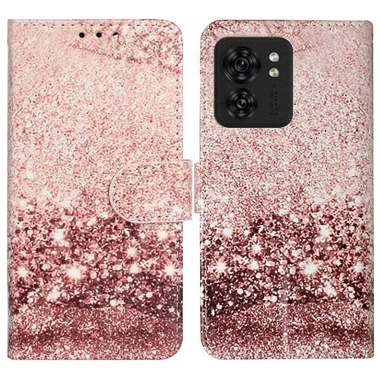 For Motorola Edge 40 5G Flip Phone Case PU Leather Pattern Printed Cover